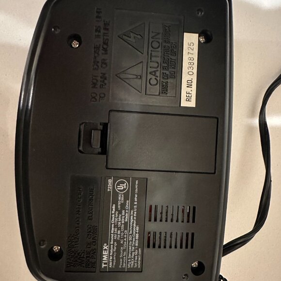 Vintage Timex Nature Sounds Alarm Clock Radio Black Digital Clock T234B - Picture 5 of 5